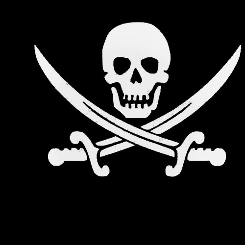 Jolly Roger Black Flag Sticker Decal Pirate Ship Skull Crossbones V1