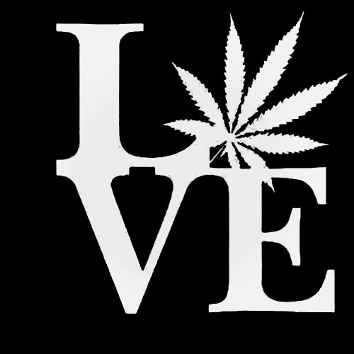 Love Marijuana Decal Sticker