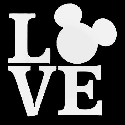Love Mickey Mouse Decal Sticker