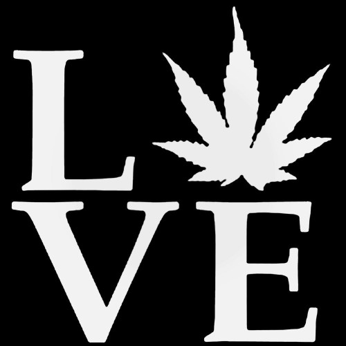 Love Weed Decal Sticker