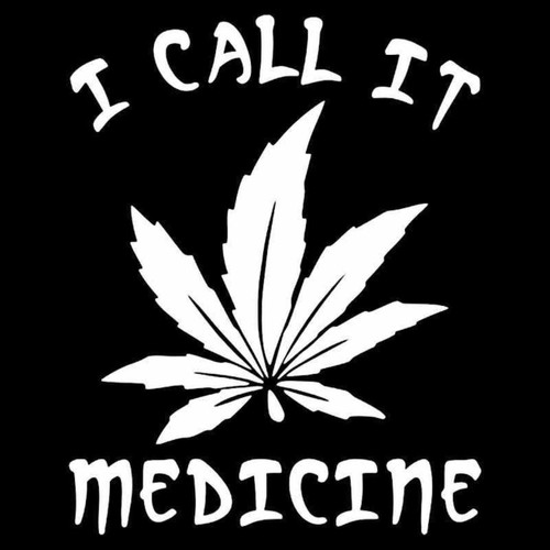 Marijuana Medicine Weed Vinyl Decal Sticker
