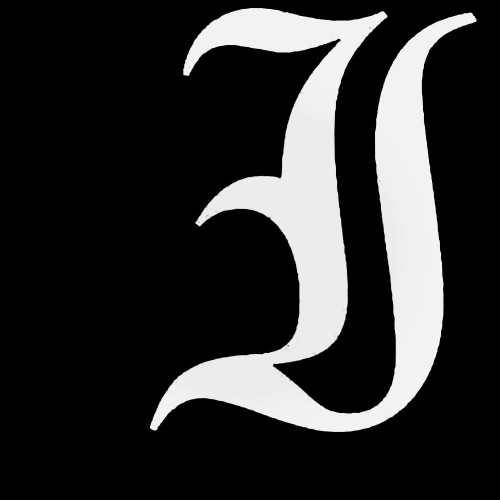 Old English Letter I Decal Sticker