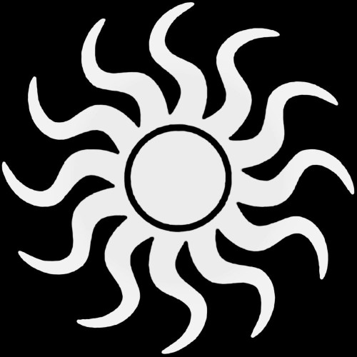 Pagan Sun Yellow Decal Sticker
