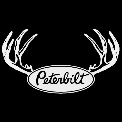 Peterbilt With Antler Decal Sticker