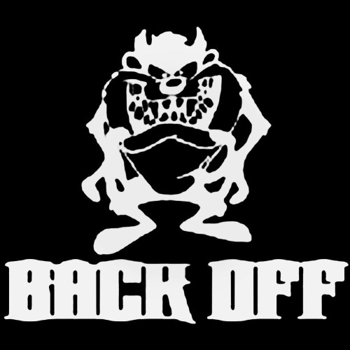 Back Off s Tazmanian Devil Growls Back Off 3 Decal