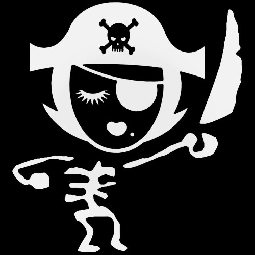 Pirate Girl 27 Decal