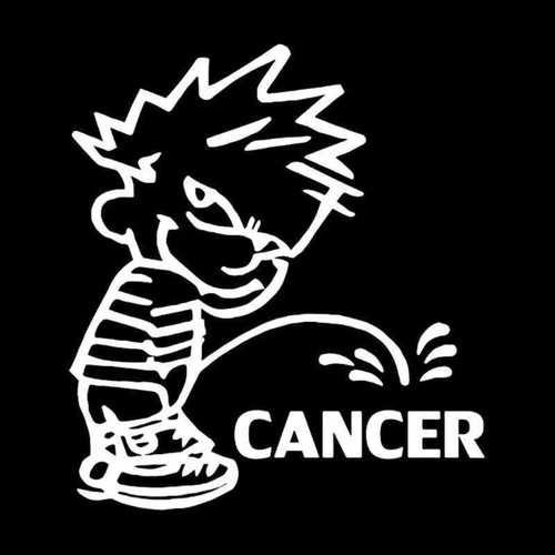 Piss On Cancer Vinyl Decal Sticker