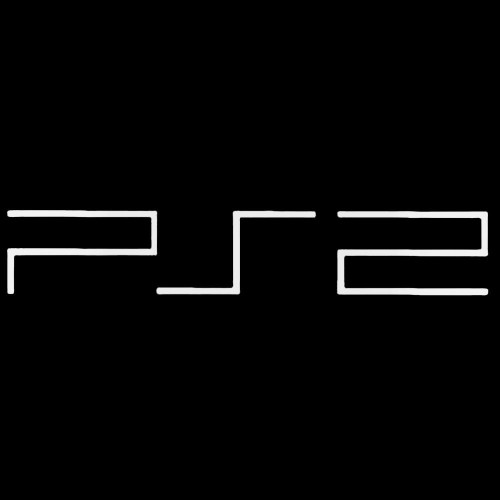 4 Pack- PS2 Logo Vinyl Decal Black 3"3/4 X 1/2" (9.6cm X 1.6cm