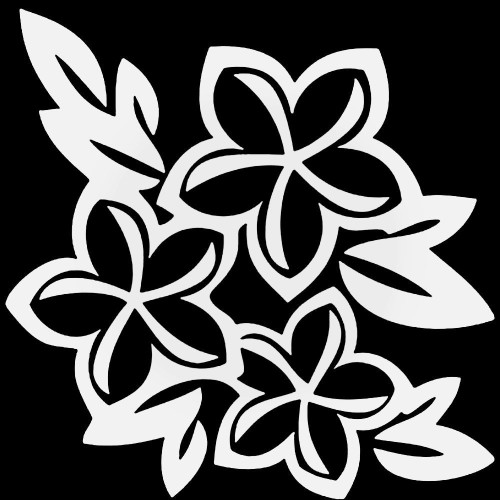 Plumeria Flowers Wildlfie Decal