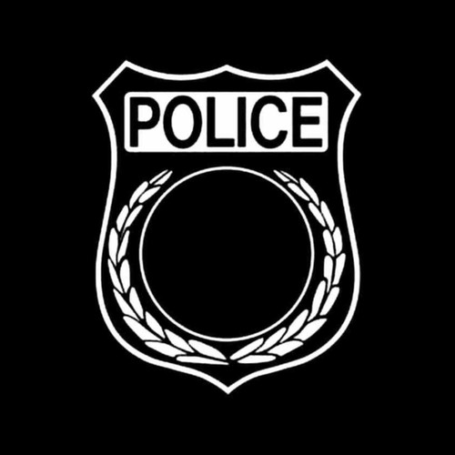 Police Shield H Decal Sticker