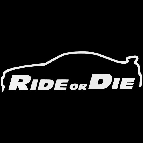 Ride Or Die Paul Walker Tribute 2 Decal Sticker