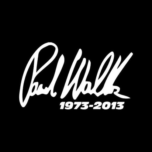 Rip Paul Walker Signature Vinyl Decal Sticker