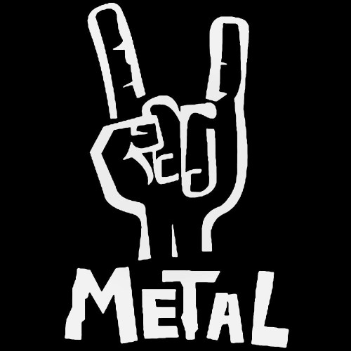 Rock Band s Heavy Metal Rock On Decal
