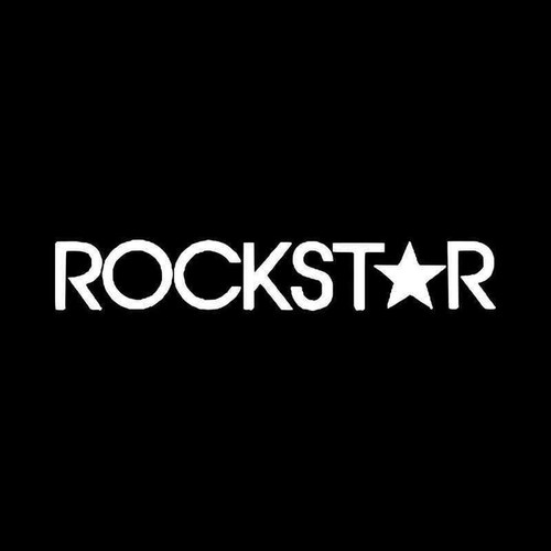 Rockstar Text Vinyl Decal Sticker