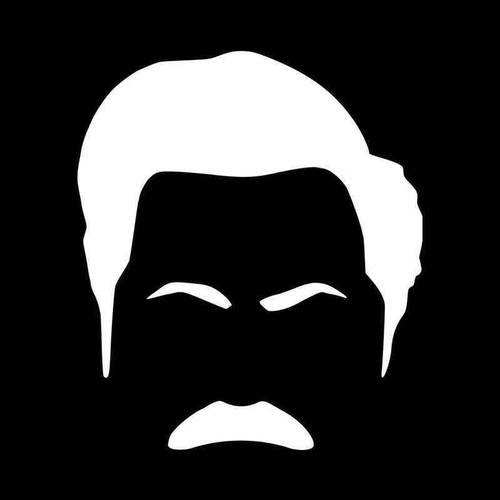 Ron Swanson Silhouette Vinyl Decal Sticker