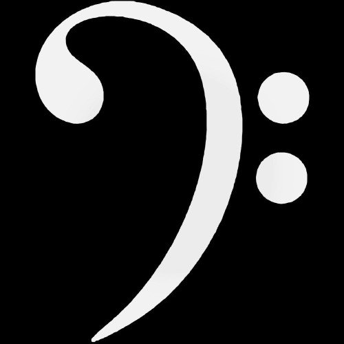 Bass Clef Vinyl Decal