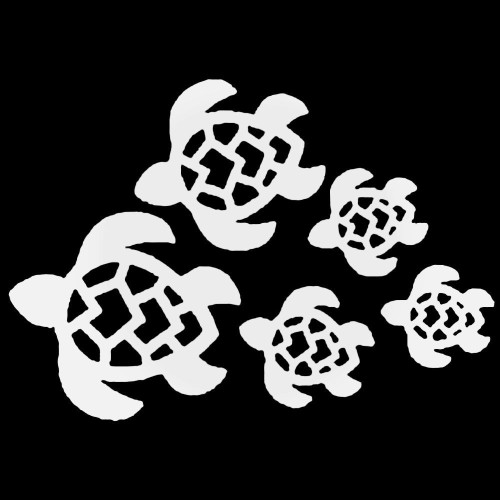 Sea Turtle Family Decal Sticker