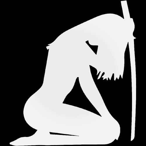 Sexy Girl Ninja Warrior Japanese Decal Sticker