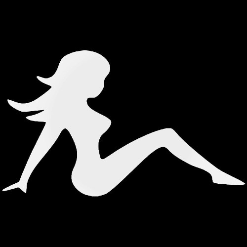 Sexy Trucker Girl Vinyl Decal Sticker