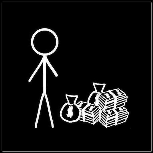 Single Male Family No Kids Cash Money Decal Sticker