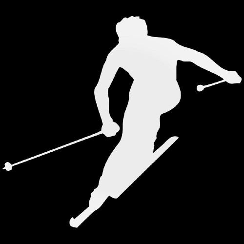 Skiing 892 Decal Sticker