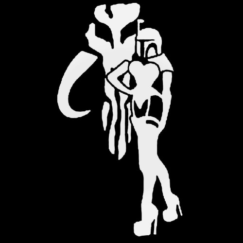 Star Wars Boba Fett Pin Up Girl Decal Sticker