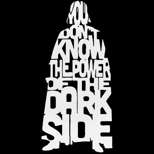 Star Wars Vader You Dont Know Power Dark Side Decal Sticker
