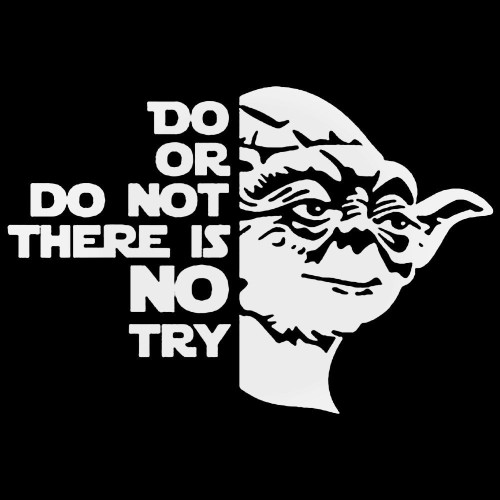 Star Wars Yoda Do Or Do Not Decal Sticker