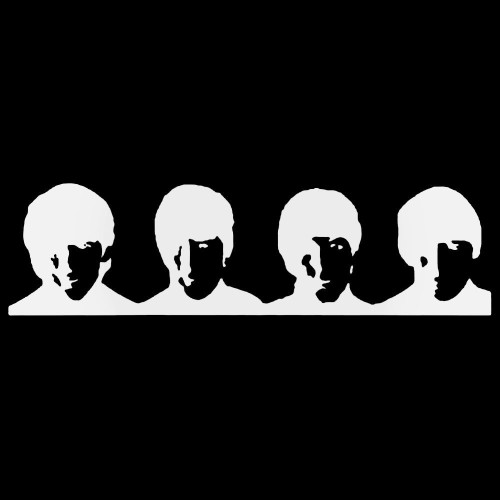 Beatles Row Of Faces Decal Sticker