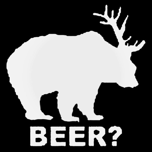 Beer Deer Bear Decal Sticker