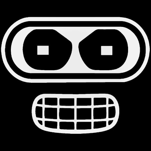 Bender Face Futurama Sticker