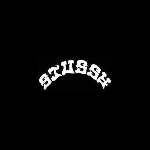 Stussy Text Curved Decal Sticker