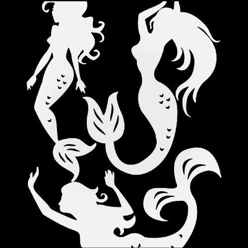 Swimming Mermaids Vinyl Decal Sticker