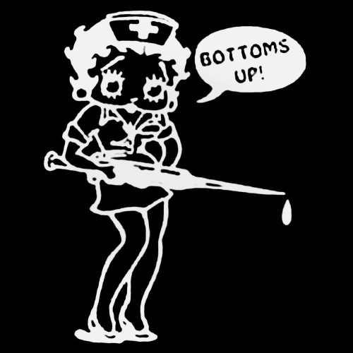Betty Boop Bottoms Up Decal Sticker