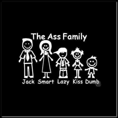 The Ass Family Decal Sticker