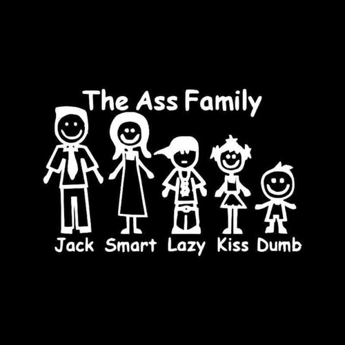 The Ass Stick Family 2 Vinyl Decal Sticker