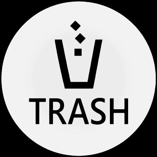 Trash Can Sign 4 Vinyl Decal Sticker