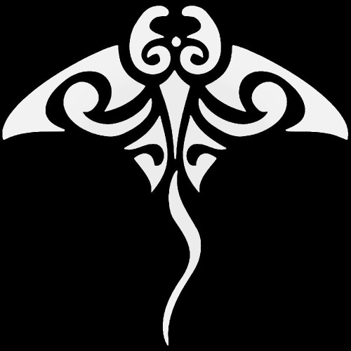 Tribal Manta Ray 1 Vinyl Decal Sticker
