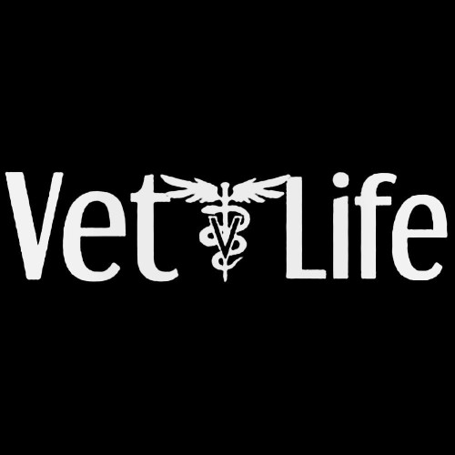 Vet Life Veterinarian With Caduceus Animal Doctor Vinyl Decal Sticker