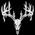 Buck Antlers Skull Style 1 Decal Sticker