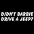 Didn039t Barbie Drive A Jeep Decal Sticker