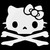 Hello Kitty Skull And Crossbones Decal Sticker