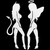 Angel And Devil Girls Good 1016 Sticker