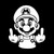 Mario Middle Finger Vinyl Decal Sticker