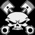 Pistons Skull 038 Decal