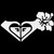 Roxy Hibiscus Surfing Decal Sticker
