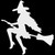 Sexy Witch Broomstick Silhouette Decal Sticker