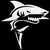 Shark Jaws Silhouette Decal Sticker