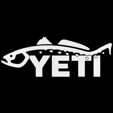 Yeti Trout Fishing 2 Vinyl Decal Sticker