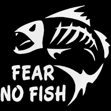Fear No Fish Decal Stickers A2, Custom Made In the USA